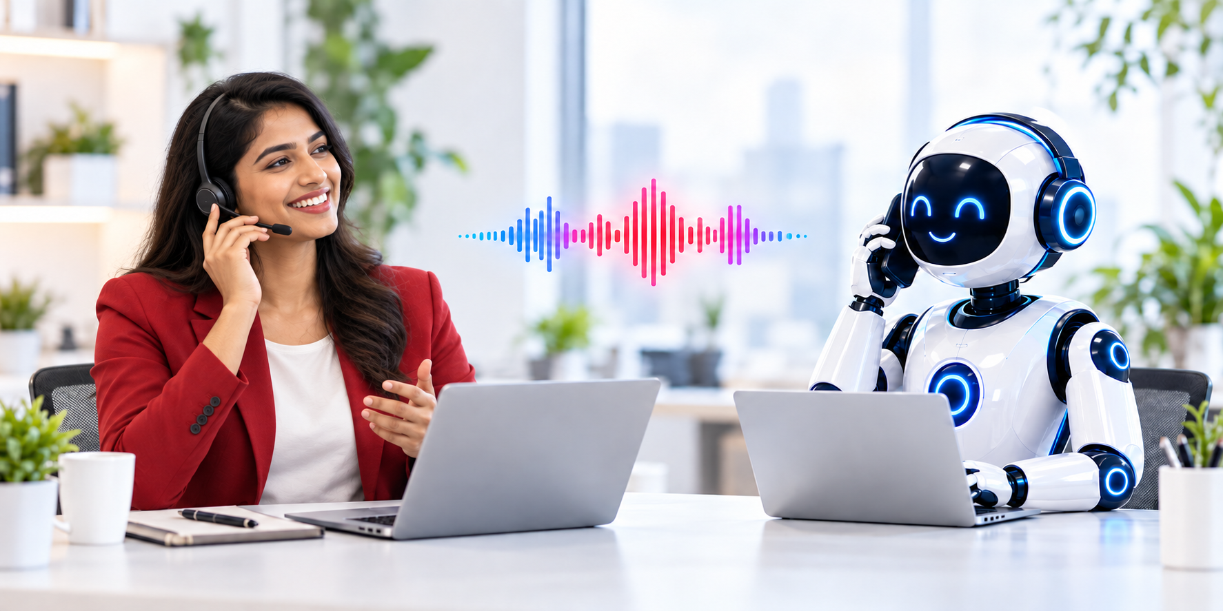 AI and human calling together